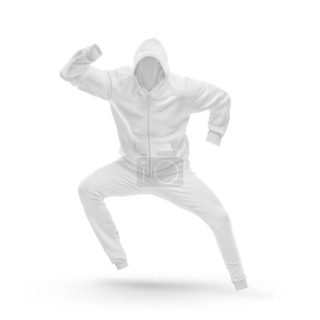 Hoodie and Sweatpants on white background