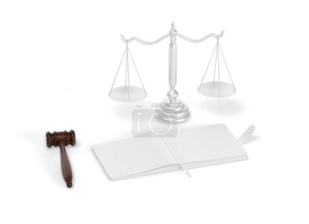 Notebook Lawyer on white background