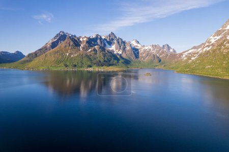 Photo for Drone view of Lofoten islands in north Norway - Royalty Free Image