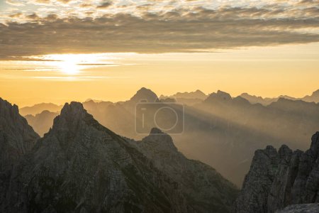 Blick vom Gipfel des Foronon del Buinz im italienischen Teil der Julischen Alpen