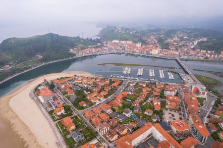 Aerial view of Ribadesella in north Spain