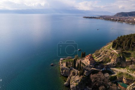 Photo for Aerial view of church in Ohrid in North Macedonia - Royalty Free Image