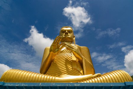 Golden Buddha statue at Dambulla cave teple complex