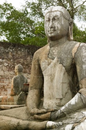 Téléchargez les photos : Statues de Bouddha à Vatadage, Polonnaruwa, Sri Lanka - en image libre de droit