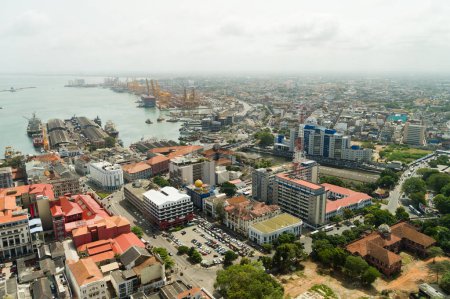 Foto de Vista aérea del Puerto de Colombo, Sri Lanka - Imagen libre de derechos