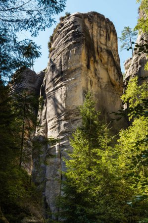 Foto de Formaciones rocosas monumentales en rocas de Adrspach, República Checa - Imagen libre de derechos