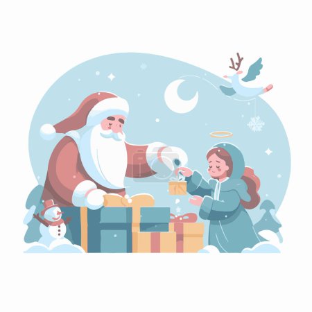 Téléchargez les illustrations : Illustration vectorielle Répandez la joie et créez des souvenirs durables avec ce réconfortant Joyeux Noël - en licence libre de droit