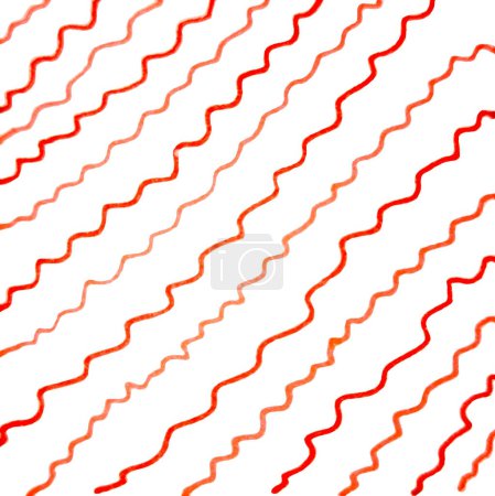 Immerse yourself in the dynamic energy of this hand-drawn image featuring wavy lines in vibrant shades of red and orange against a crisp white background. The organic flow of the lines adds a sense of movement and rhythm.