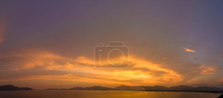 Photo for Aerial view of amazing colors in the sky at twilight - Royalty Free Image