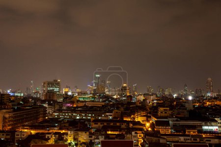 Photo for Aerial view of Bangkok at night - Royalty Free Image