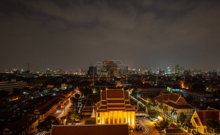 Foto de Vista aérea de Bangkok por la noche - Imagen libre de derechos