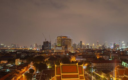 Photo for Aerial view of Bangkok at night - Royalty Free Image