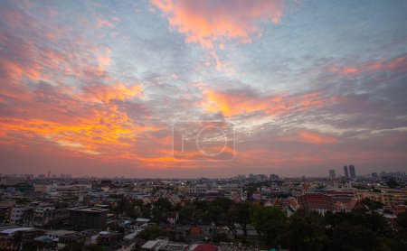 Photo for Amazing red sky above Bangkok - Royalty Free Image