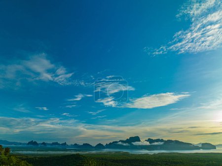 Photo for Amazing sunrise above the island at Samed Nang Chee Phang Nga - Royalty Free Image