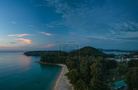 Photo for Scenery sunset at Surin beach in Phuket, Thailand. - Royalty Free Image