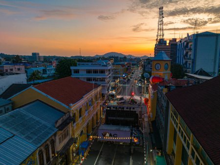 Téléchargez les photos : Phuket,Thailand-December,31,2023: celebrations events in Phuket Town to attract tourists - en image libre de droit