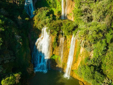 Photo for Aerial View The most beautiful waterfalls in Thailand - Royalty Free Image