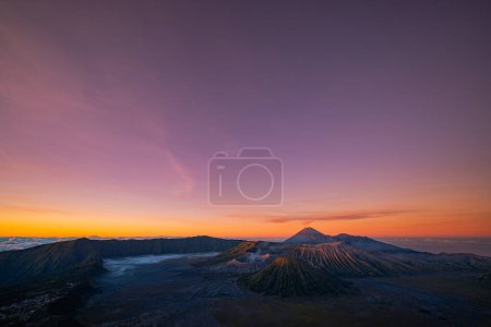 first light at the Bromo volcanoes on King Kong hill