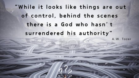 Photo for Out of Control? Behind the scenes there is a God who is in control. - Royalty Free Image