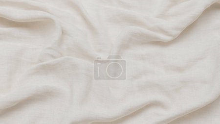 Textured Crinkled Linen Fabric with Soft Wavy Folds