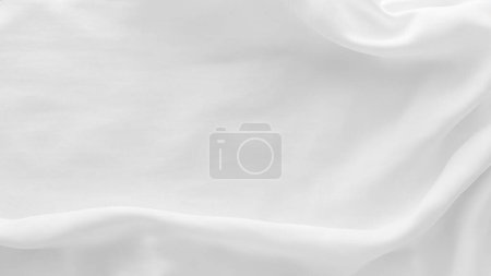 White Fabric with Soft Wavy Folds