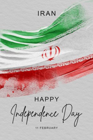 Téléchargez les photos : IRAN Bannière du jour de l'indépendance, Modèle de conception de médias sociaux - en image libre de droit