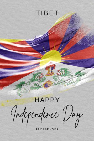 Téléchargez les photos : Bannière du jour de l'indépendance du Tibet, Modèle de conception de médias sociaux - en image libre de droit