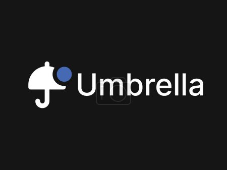 Ilustración de Paraguas simple y moderno con asa de paraguas como letra U para paraguas ilustración logotipo concepto vector plantilla - Imagen libre de derechos