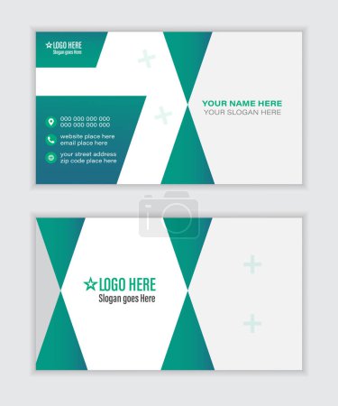 Illustration for Medical Business Card Vector Design Template and Healthcare Services - Royalty Free Image