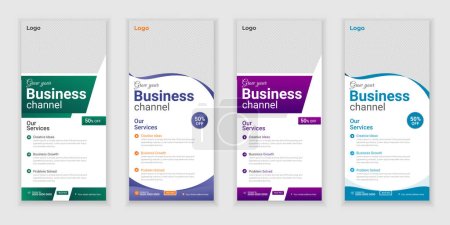 Bundle Business Roll-Up Or Dl Flyer And Rack Card Design Template For Your Business