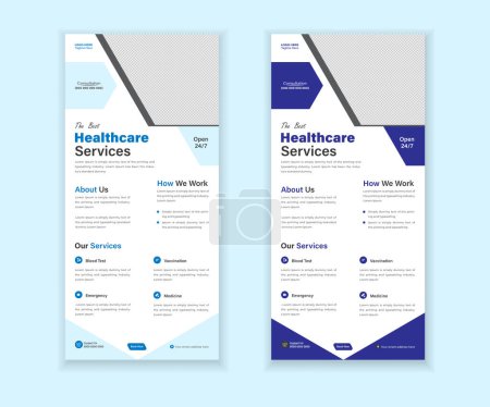Medical Roll-Up Or Dl Flyer And Rack Card Design Template For Your Business