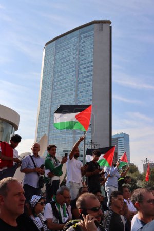 Photo for Milano - Lombardy Italy. Pro-Palestinian march in central Milan - Royalty Free Image