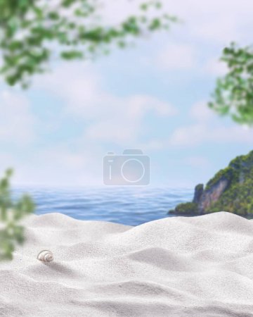 Photo for Display sea place for products sand light beach island - Royalty Free Image