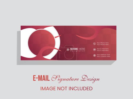 A sleek email signature design featuring name, title, contact info, and social icons in a modern layout, perfect for professional communication.