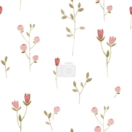 Einfache abstrakte handgezeichnete Blumen und Blätter Cliparts Set. Perfekt für Tapeten, Stoffdesign, Packpapier, Hintergründe. Volksblumen im Stil des mittleren Jahrhunderts 