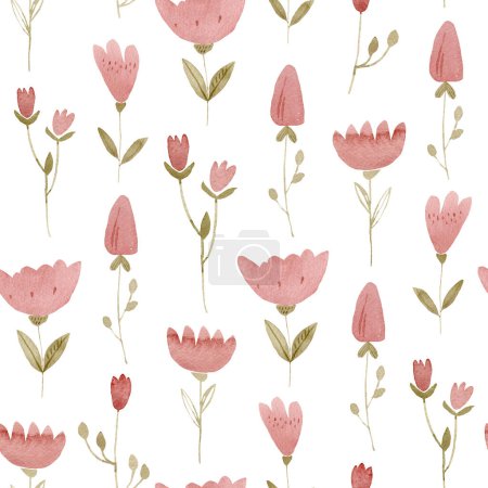 Simple abstract hand drawn flowers and leaves clipart set. Perfect for wallpapers, fabric design, wrapping paper, backgrounds. Folk flowers mid century style 