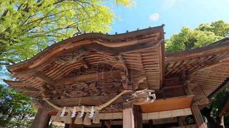 Tanashi Shrine, Nishi-Tokyo City, Tokyo, Japan.Based on the philosophy of the five elements, five dragon deities, the Golden Dragon, Blue Dragon, Red Dragon, White Dragon, and Black Dragon, reside within the shrine grounds. The main shrine was built 