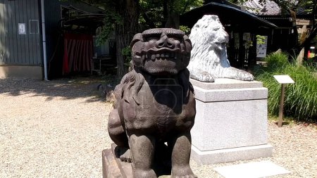 Photo for Mimeguri Shrine, a shrine located in Mukojima, Sumida-ku, Tokyo, Japan700 years ago, there was a small shrine. When a traveling monk dug it up to rebuild it, a pot was unearthed. Inside was a statue of an old man astride a white fox. The white fox - Royalty Free Image