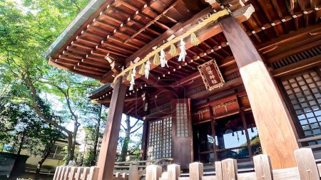 Wooden worship hall of the shrine Nakadai Inari Shrine, an Inari shrine located in Wakagi, Itabashi Ward, Tokyo, JapanAlthough the date of its establishment is unknown, the area around the area is called "Touka Watari (Inari Watari)" 