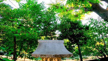 Foto de Pequeño santuario, Tsukuda, en los recintos del santuario de Sumiyoshi - Imagen libre de derechos