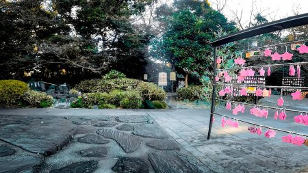 Photo for Sakuragi Shrine is a shrine located in Noda City, Chiba Prefecture, Japan.It is also known as a famous cherry blossom viewing spot. It is said that it was founded in 851 of the Heian Dynasty by Fujiwara Tsuguyoshi, the third son of Fujiwara Fuyutsugu - Royalty Free Image