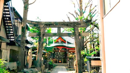Photo for Shrine building of Akiba Shrine, Mukojima, Sumida Ward.https://youtu.be/miPkLV7_F5kIt was built around 1289. - Royalty Free Image