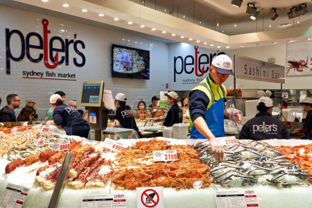 Téléchargez les photos : Sydney. Nouvelle-Galles du Sud. L'Australie. Le marché aux poissons. Crabes et homards frais - Date : 22 - 08 - 2023 - en image libre de droit