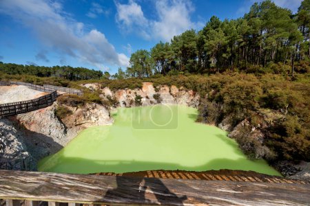 Photo for Rotorua. New Zealand. Waiotapu Thermal Wonderland. Devil's Bath - Date: 22 - 08 - 2023 - Royalty Free Image
