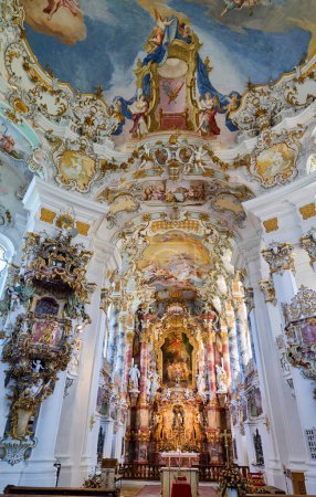 Photo for Germany Bavaria Romantic Road. The Pilgrimage Church of Wies (Wieskirche) - Date: 20 - 04 - 2023 - Royalty Free Image