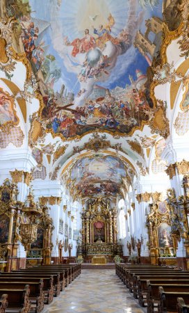 Photo for Germany Bavaria Romantic Road. Landsberg am Lech. Heilig Kreuz church - Date: 20 - 04 - 2023 - Royalty Free Image