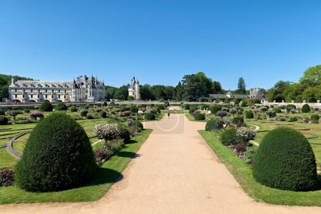 Foto de Chateau de Chenonceau. En Francia. Los jardines - Fecha: 31 - 07 - 2023 - Imagen libre de derechos