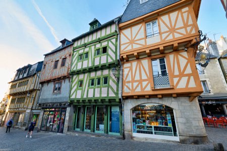 Photo for Vannes Brittany France. Timber framed houses - Date: 03 - 08 - 2023 - Royalty Free Image