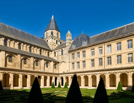 Photo for The Abbey of Saint-Etienne, also known as Abbaye aux Hommes ("Men's Abbey"), is a former Benedictine monastery in the French city of Caen, Normandy, dedicated to Saint Stephen. - Date: 08 - 08 - 2023 - Royalty Free Image