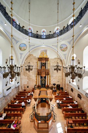 Photo for Jerusalem Israel. The Hurva Synagogue, also known as Hurvat Rabbi Yehudah he-Hasid - Date: 25 - 09 - 2023 - Royalty Free Image